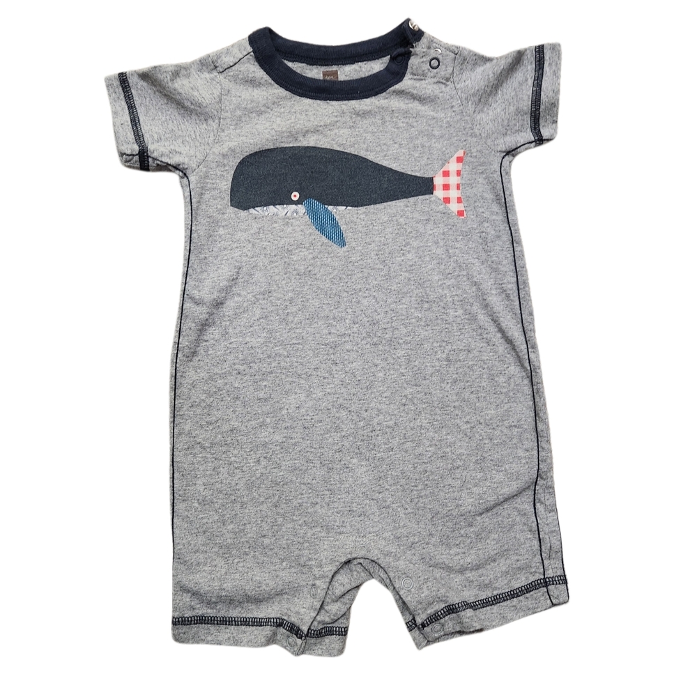 Gray Whale Print Kids One Piece